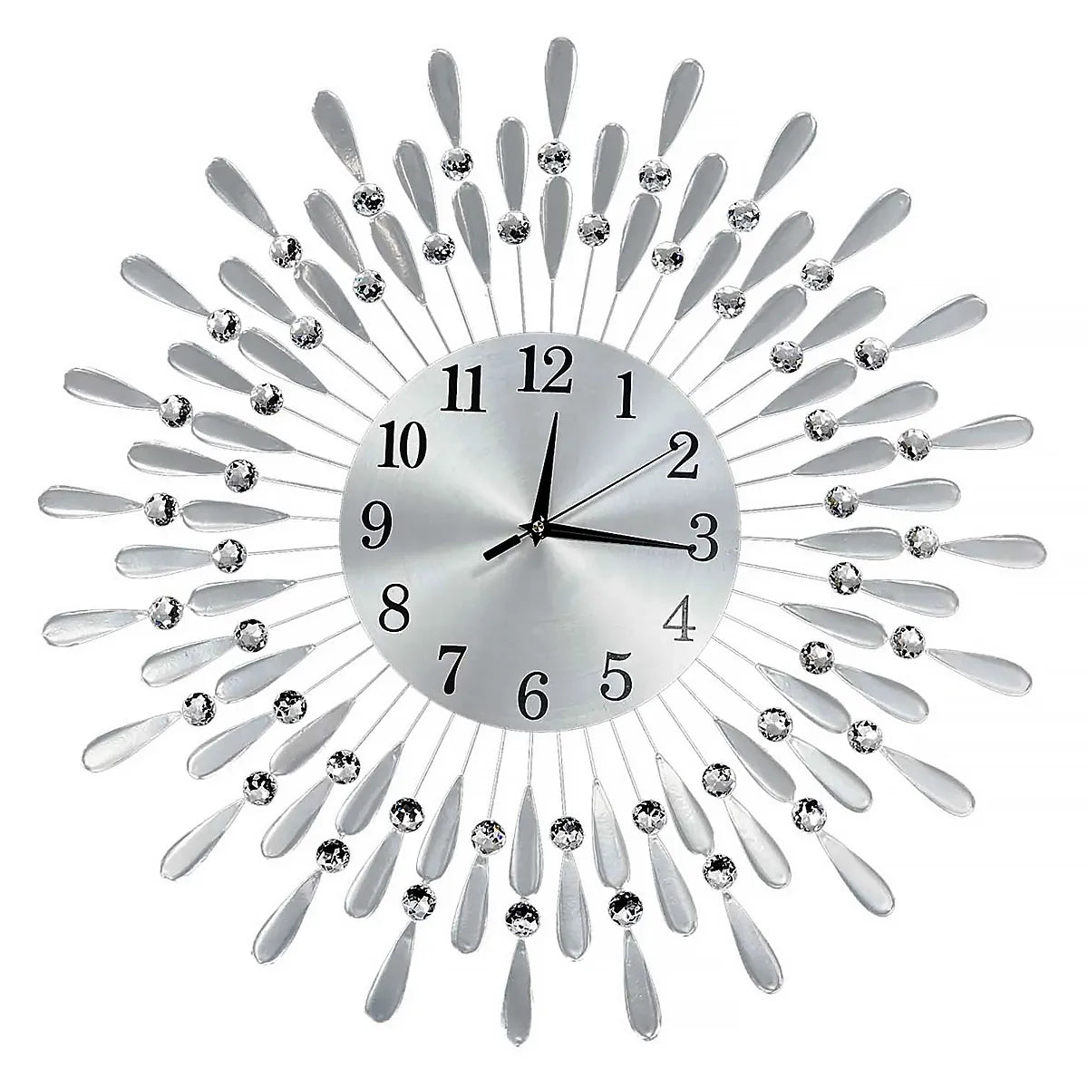 60cm Diamante Beaded Crystals Quartz Jeweled Wall Clock Home Decor Livingroom-Furniture Kingdom
