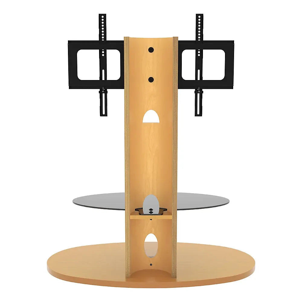 AVF Affinity Chepstow Plus 93cm Oval TV Stand, for TVs 32-65" - Oak-Furniture Kingdom