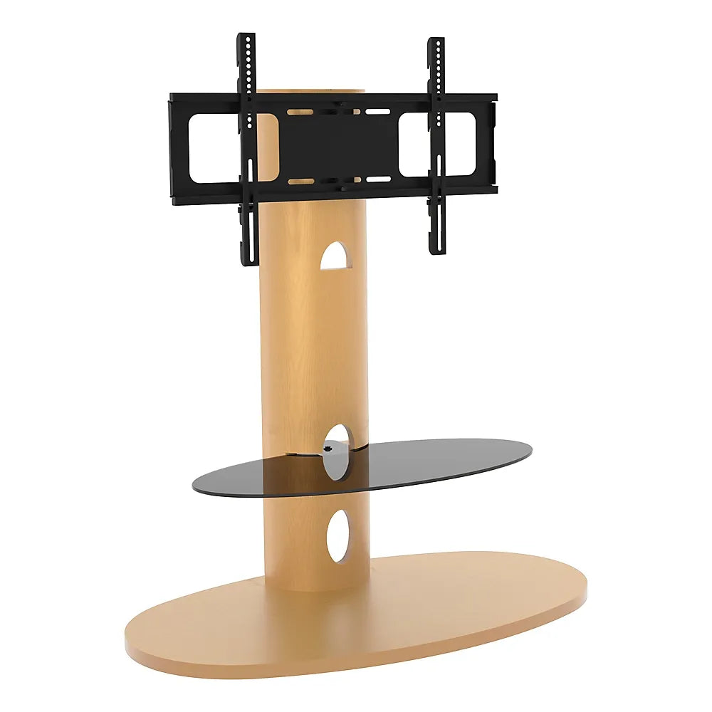 AVF Affinity Chepstow Plus 93cm Oval TV Stand, for TVs 32-65" - Oak-Furniture Kingdom