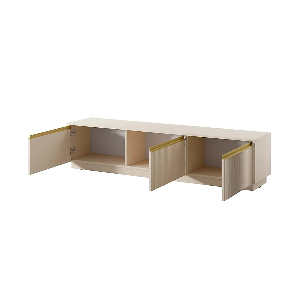 Elegant Beige Royal TV Cabinet H42cm W182cm D39cm - Versatile Media Storage-Furniture Kingdom