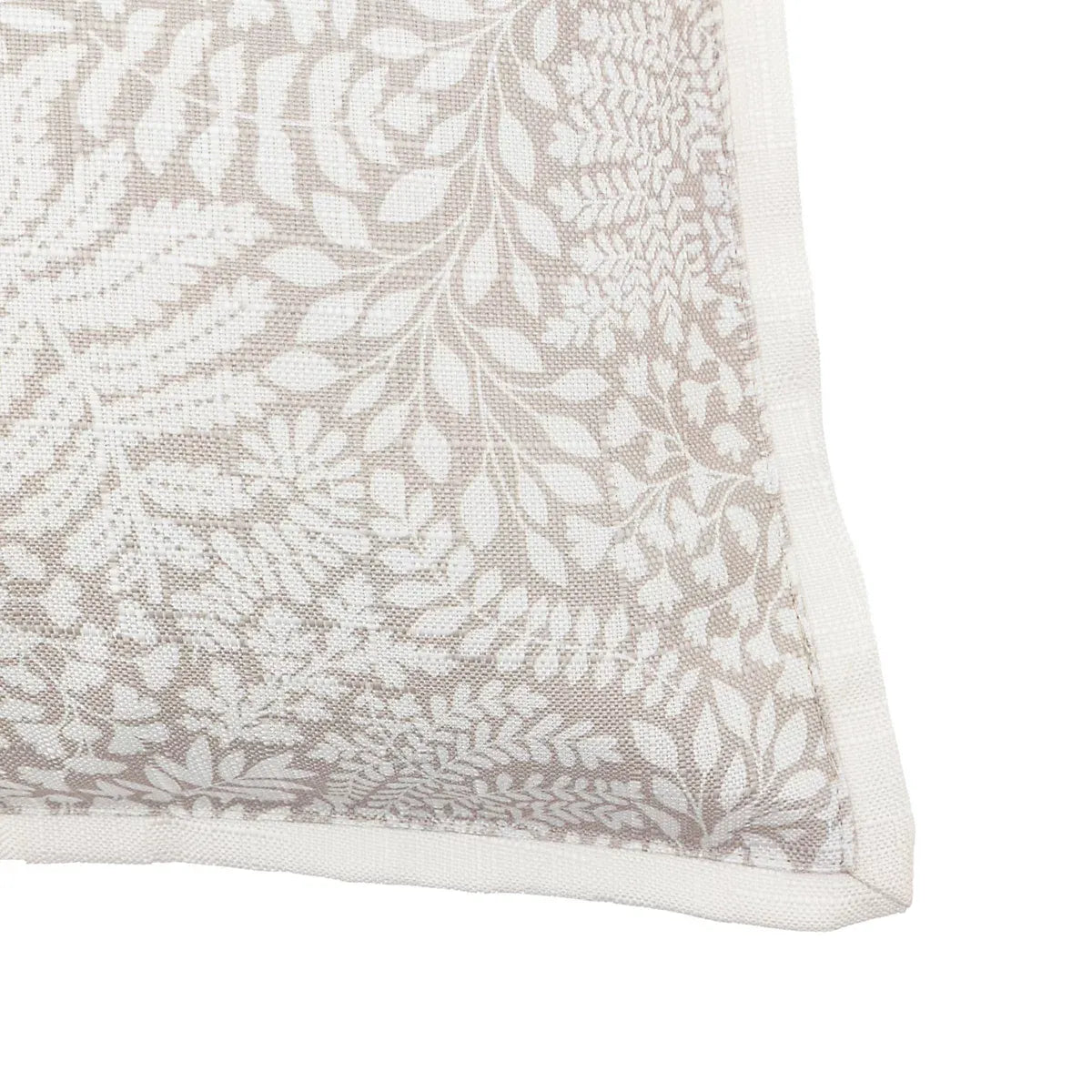 Gallery™ Taupe Leaves Print effect Indoor Cushion, (L)45cm x (W)45cm-Furniture Kingdom
