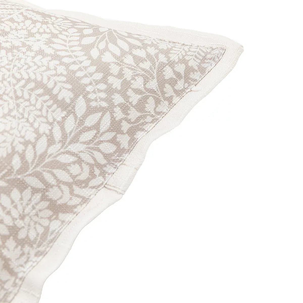 Gallery™ Taupe Leaves Print effect Indoor Cushion, (L)45cm x (W)45cm-Furniture Kingdom