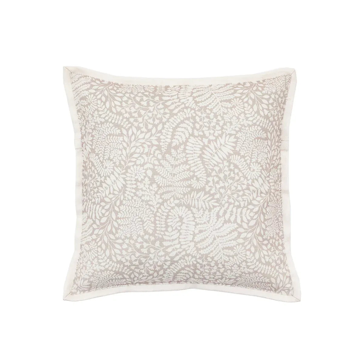 Gallery™ Taupe Leaves Print effect Indoor Cushion, (L)45cm x (W)45cm-Furniture Kingdom