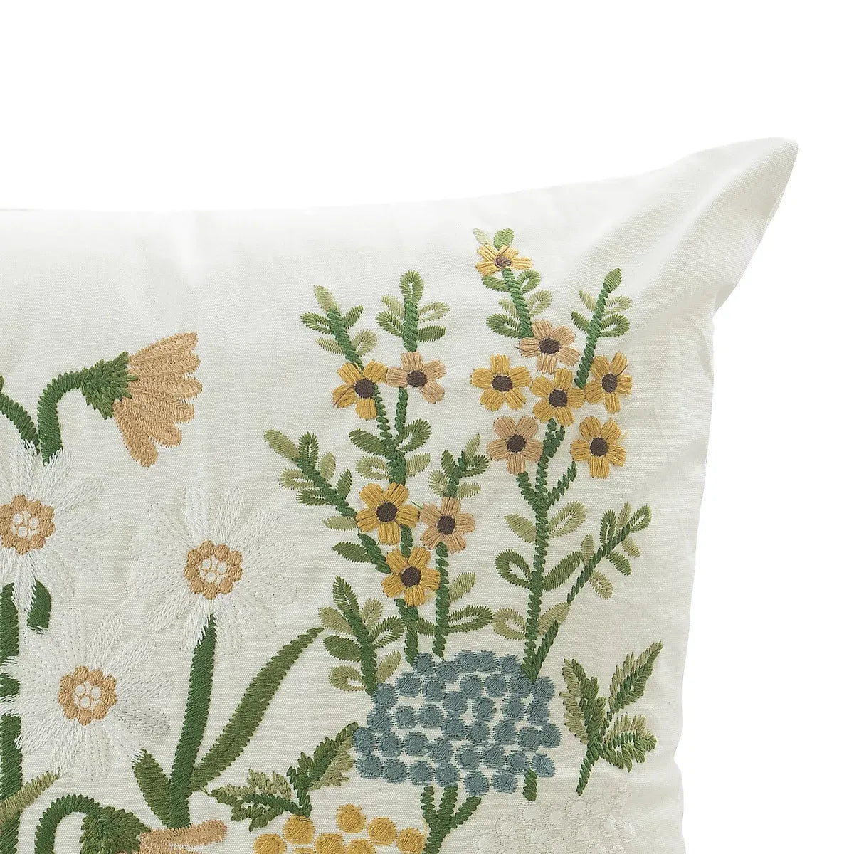 GoodHome Denman Embroidered effect Indoor Cushion, (L)43cm x (W)43cm-Furniture Kingdom