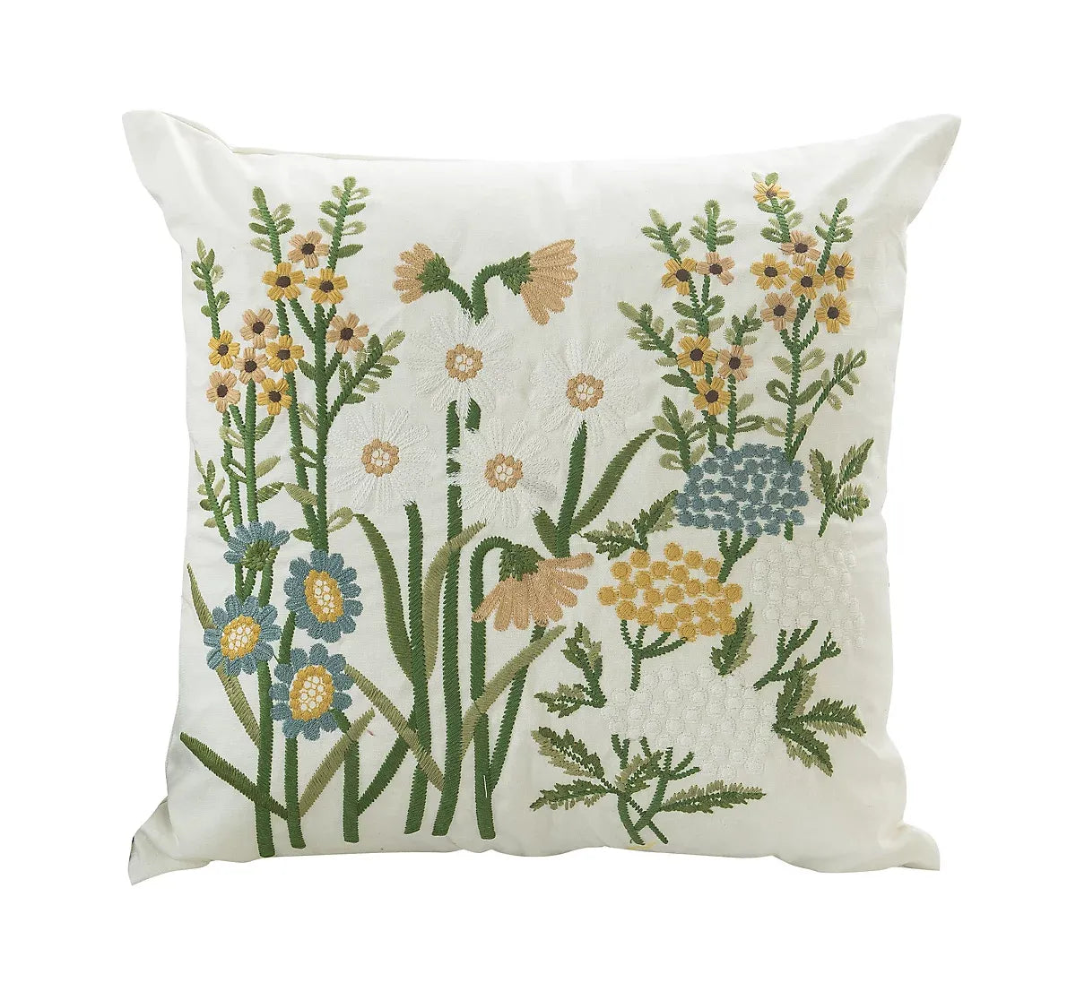 GoodHome Denman Embroidered effect Indoor Cushion, (L)43cm x (W)43cm-Furniture Kingdom