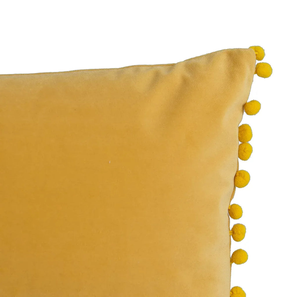 GoodHome Valgreta Yellow Rectangular Velvet effect Indoor Cushion, (L)30cm x (W)50cm-Furniture Kingdom