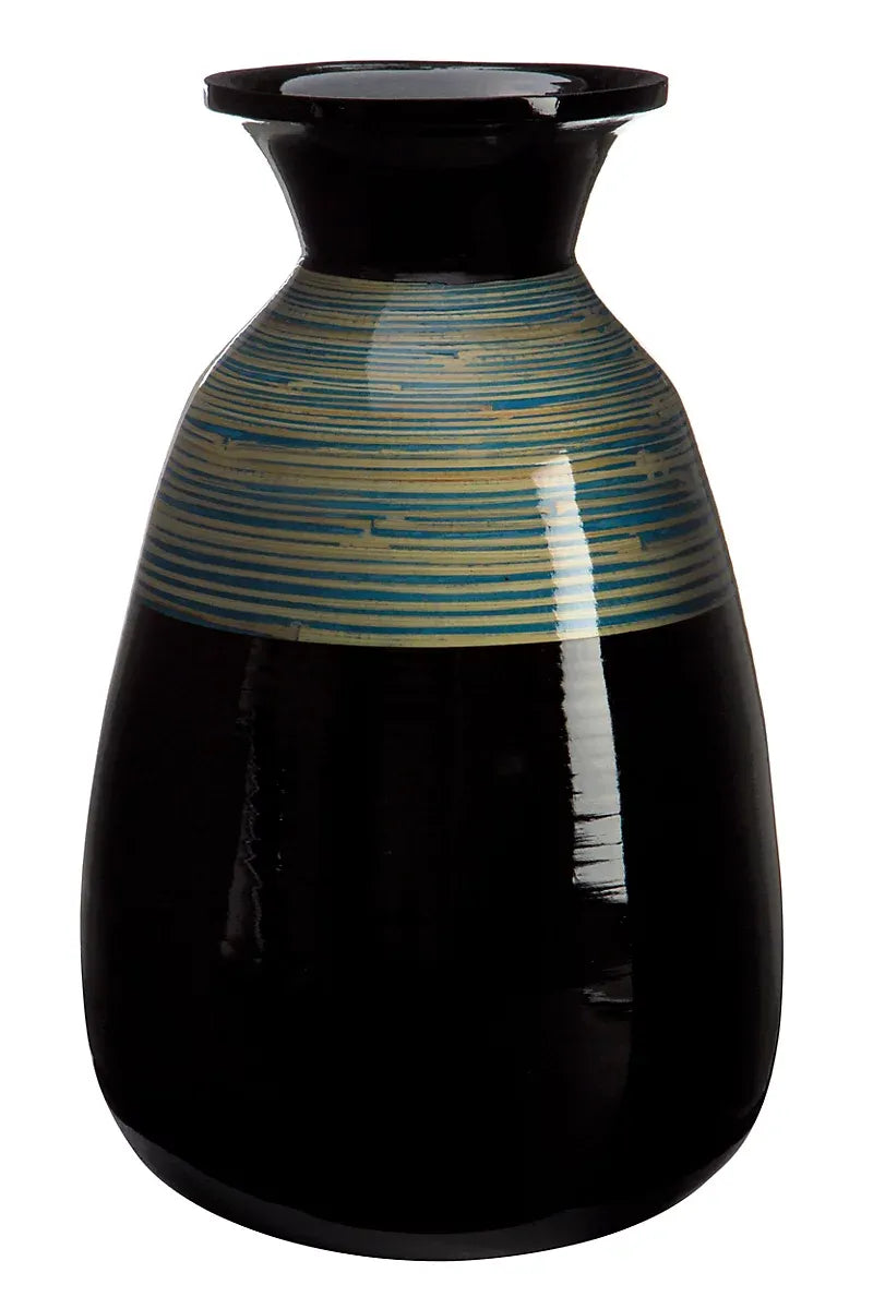 Interiors by Premier Bamboo Complements Black and Natural Vase-Furniture Kingdom