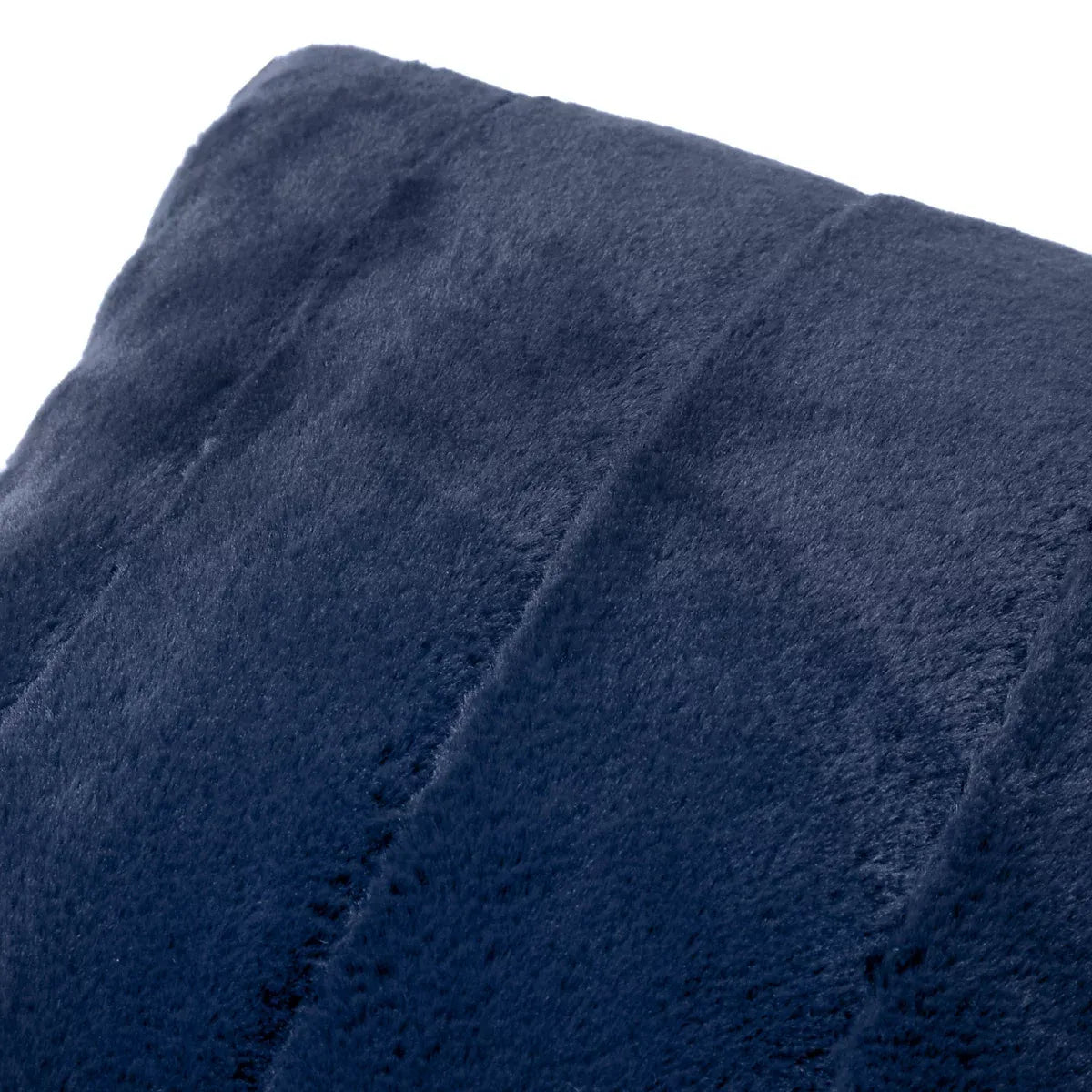 Paoletti Empress Navy Faux Fur effect Indoor Cushion, (L)45cm x (W)45cm-Furniture Kingdom