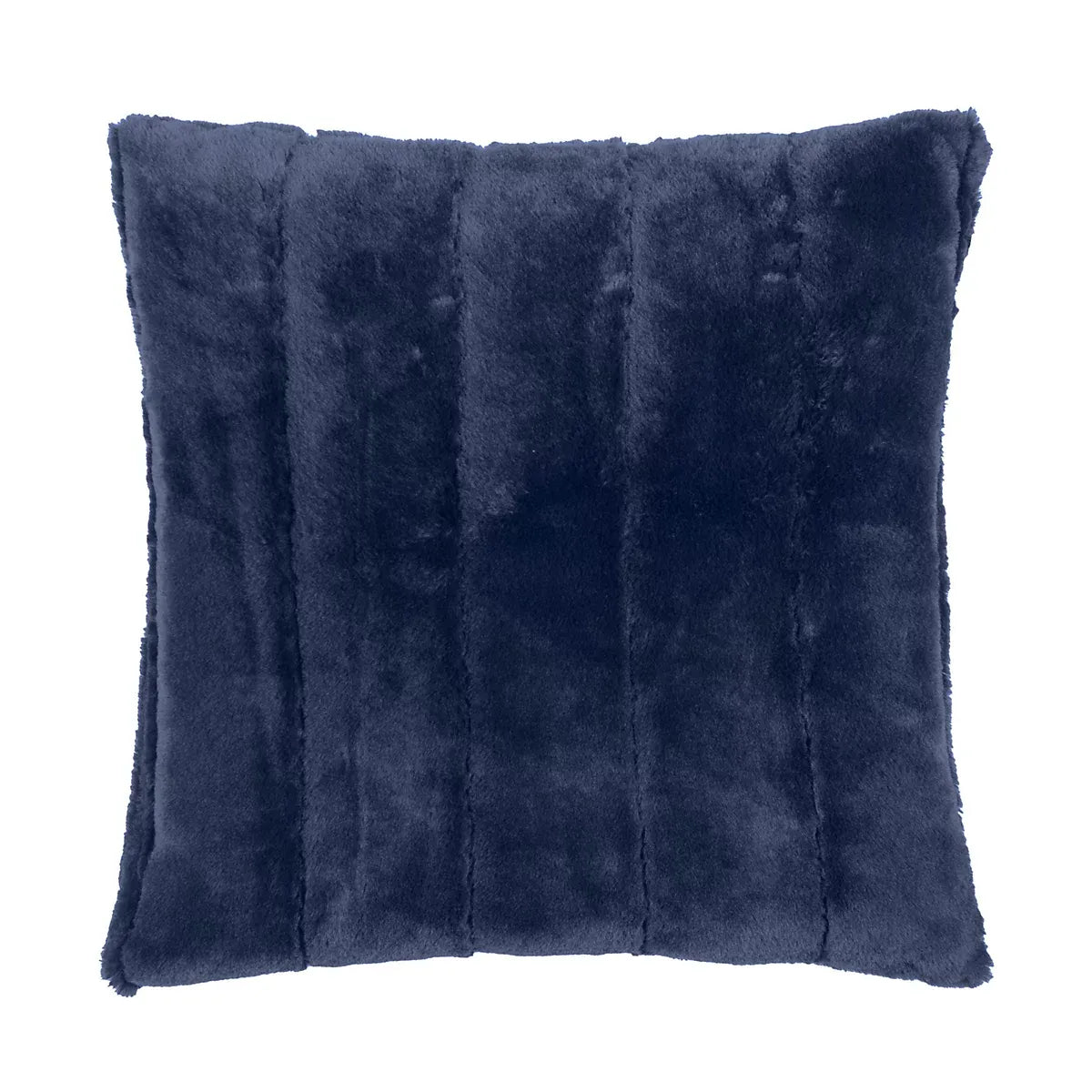 Paoletti Empress Navy Faux Fur effect Indoor Cushion, (L)45cm x (W)45cm-Furniture Kingdom