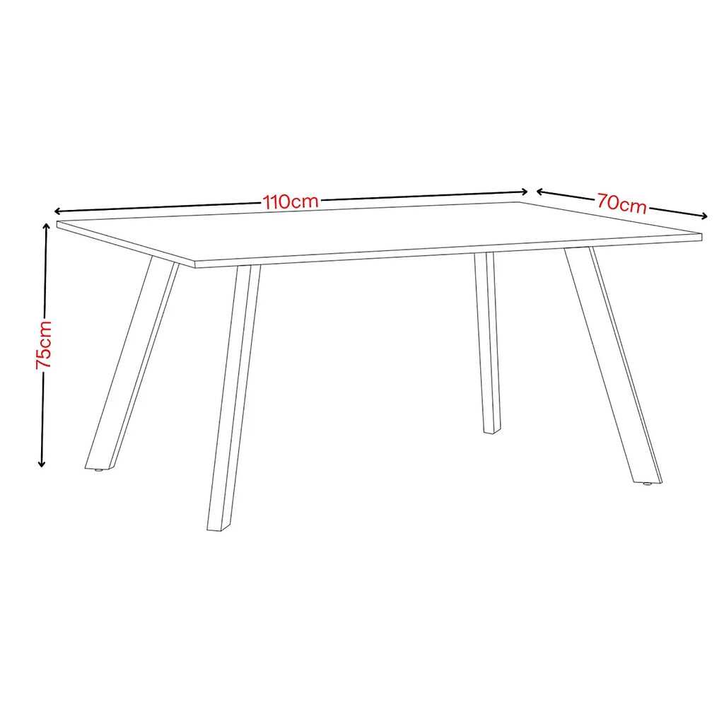 URBNLIVING 75cm Height 4-6 Person Large White Marble Dining Table w/ Metal Legs Kitchen Breakfast Dinner-Furniture Kingdom